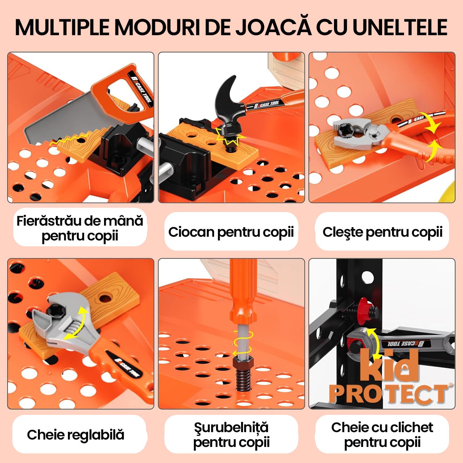 Banc de Lucru Copii 2 in 1 Kidprotect My First Toolbench Banc de Lucru Copii 2 in 1 Kidprotect My First Toolbench